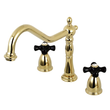 Widespread Kitchen Faucet, Polished Brass